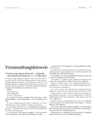 Dokument Zweite Junge Tagung Sozialrecht – Solidarität und Selbstverantwortung am 17.-19. März 2025