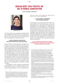 Dokument Berlin hebt sich positiv ab: Die Istanbul-Konvention