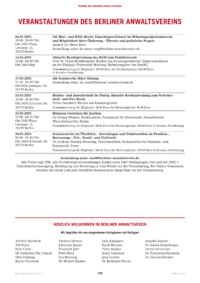 Dokument Veranstaltungen des Berliner Anwaltsvereins
