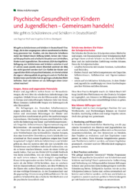 Dokument Psychische Gesundheit von Kindern und Jugendlichen – Gemeinsam handeln!