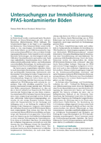 Dokument Untersuchungen zur Immobilisierung PFAS-kontaminierter Böden