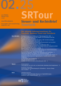 Dokument Steuer- und RechtsBrief Touristik Ausgabe 02 2025