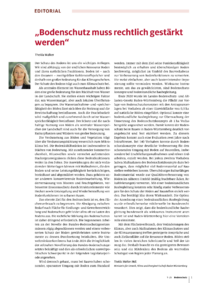 Dokument „Bodenschutz muss rechtlich gestärkt werden“