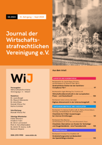 Dokument WiJ - Journal der Wirtschaftsstrafrechtlichen Vereinigung e.V. Ausgabe 03 2024