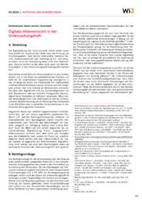 Dokument Digitale Akteneinsicht in der Untersuchungshaft