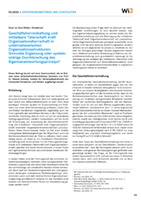 Dokument Geschäftsherrenhaftung und mittelbare Täterschaft kraft Organisationsherrschaft in unternehmerischen Organisationsstrukturen: Sinnvolle Ergänzung oder systemwidrige Durchbrechung des Eigenverantwortungsprinzips?