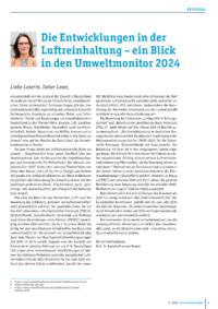 Dokument Die Entwicklungen in der Luftreinhaltung – ein Blick in den Umweltmonitor 2024