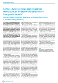 Dokument Lemke: „Bundesregierung sendet starkes Marktsignal an die Branche für erneuerbare Energien im Verkehr“
