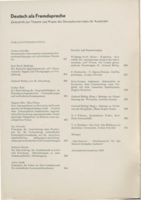 Dokument Inhaltsverzeichnis