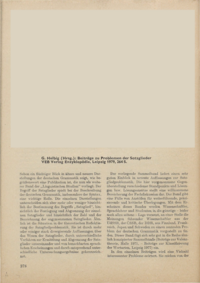 Dokument G. Helbig (Hrsg.): Beitr&auml;ge zu Problemen der Satzglieder
