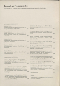 Dokument Inhaltsverzeichnis