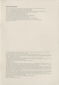 Dokument Autorenverzeichnis/Impressum