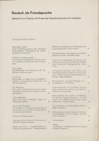 Dokument Inhaltsverzeichnis