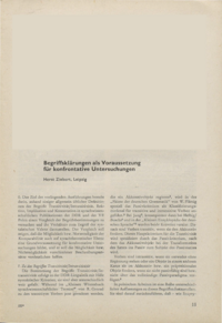 Dokument Begriffsklärungen als Voraussetzung für konfrontative Untersuchungen