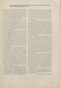 Dokument Br&uuml;nner Beitr&auml;ge zur Germanistik und Nordistik, Band I. Universita &bdquo;J. E. Purkyně&ldquo;, Brno 1977, 171 S.