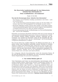 Dokument Der Bayerische Landesbeauftragte für den Datenschutz: Aktuelle Kurz-Information 55 – Fotos veröffentlichen = KI trainieren?