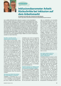 Dokument Inklusionsbarometer Arbeit: Rückschritte bei Inklusion auf dem Arbeitsmarkt