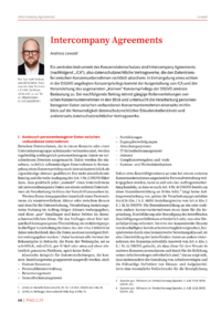 Dokument Intercompany Agreements