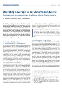 Dokument Operating Leverage in der Automobilindustrie