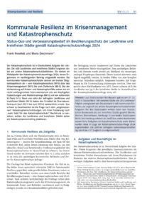 Dokument Kommunale Resilienz im Krisenmanagement und Katastrophenschutz