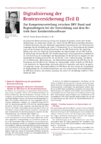 Dokument Digitalisierung der Rentenversicherung (Teil I)
