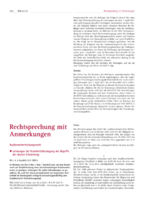 Dokument Leistungen bei Krankheit/Auslegung des Begriffs der akuten Erkrankung
