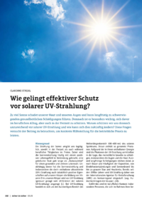 Dokument Wie gelingt effektiver Schutz vor solarer UV-Strahlung?