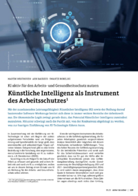 Dokument Künstliche Intelligenz als Instrument des Arbeitsschutzes