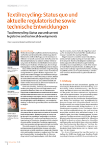 Dokument Textilrecycling: Status quo und aktuelle regulatorische sowie technische Entwicklungen