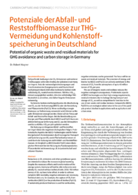 Dokument Potenziale der Abfall- und Reststoffbiomasse zur THG-Vermeidung und Kohlenstoffspeicherung in Deutschland