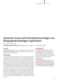 Dokument Jobcenter muss nicht Immobilienvermögen von Bürgergeldempfängern optimieren