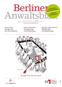 Dokument Berliner Anwaltsblatt Ausgabe 04 2025