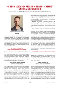Dokument Die zehn goldenen Regeln in der IT-Sicherheit und dem Berufsrecht