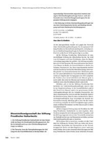 Dokument Dienststelleneigenschaft der Stiftung Preußischer Kulturbesitz
