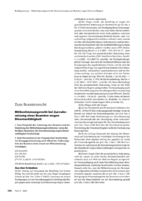 Dokument Mitbestimmungsrecht bei Zurruhesetzung eines Beamten wegen Dienstunfähigkeit