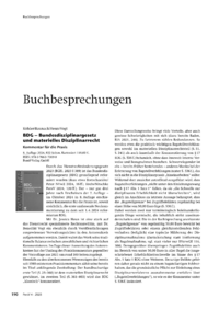 Dokument Köhler/Baunack/Heun/Vogt: BDG – Bundesdisziplinargesetz und materielles Disziplinarrecht