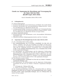 Dokument Gesetz zur Anpassung der Besoldung und Versorgung für die Jahre 2024 bis 2026 (BerlBVAnpG 2024/2026)