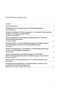 Dokument Inhaltsverzeichnis