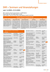 Dokument DIIR – Seminare und Veranstaltungen vom 1.4.2025 bis 31.12.2025