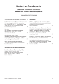 Dokument Inhaltsverzeichnis