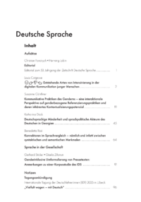 Dokument Inhaltsverzeichnis