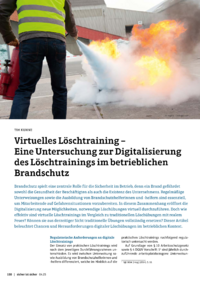 Dokument Virtuelles Löschtraining – Eine Untersuchung zur Digitalisierung des Löschtrainings im betrieblichen Brandschutz