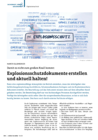 Dokument Explosionsschutzdokumente erstellen und aktuell halten!