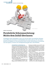 Dokument Persönliche Schutzausrüstung: Nichts dem Zufall überlassen