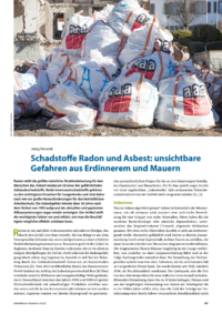Dokument Schadstoffe Radon und Asbest: unsichtbare Gefahren aus Erdinnerem und Mauern