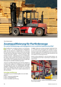 Dokument Zusatzqualifizierung für Flurförderzeuge