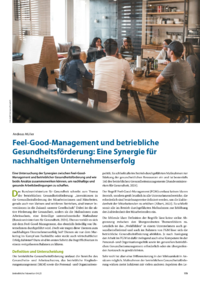 Dokument Feel-Good-Management und betriebliche Gesundheitsf&ouml;rderung: Eine Synergie f&uuml;r nachhaltigen Unternehmenserfolg