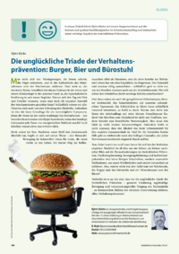 Dokument Die unglückliche Triade der Verhaltensprävention: Burger, Bier und Bürostuhl
