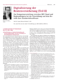 Dokument Digitalisierung der Rentenversicherung (Teil II)