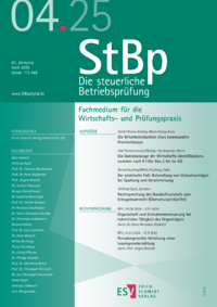 Dokument Die steuerliche Betriebsprüfung Ausgabe 04 2025